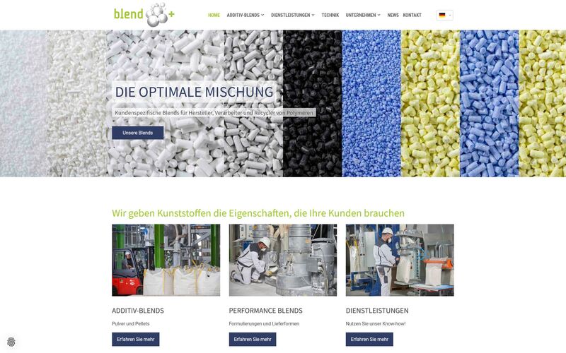 Vorschau der Website von Blend +