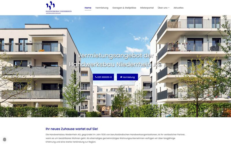 Vorschau der Website von Handwerksbau Niederrhein